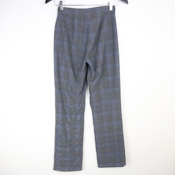 SUNDAY BEST Freshman Check Pant Slim-Leg Check Grey Trouser Size 00 - Picture 6 of 7